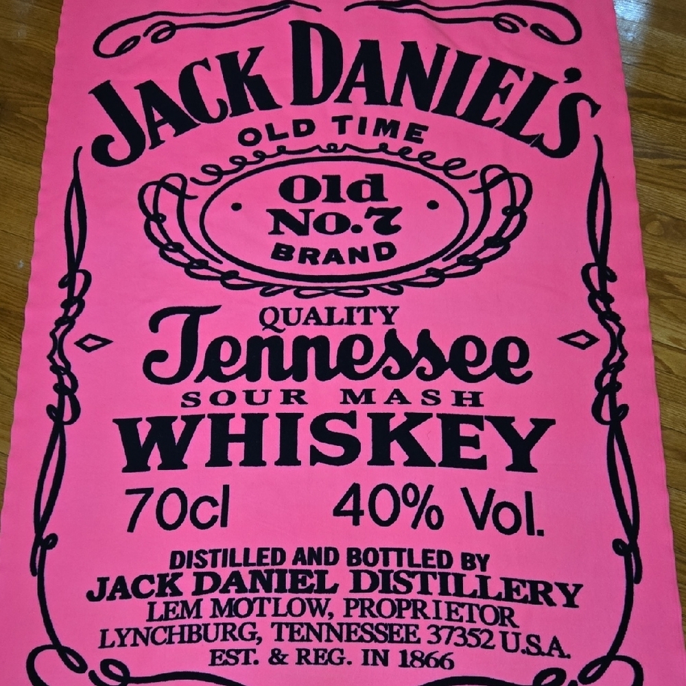 Jack Daniel's Hot Pink Beach Towel